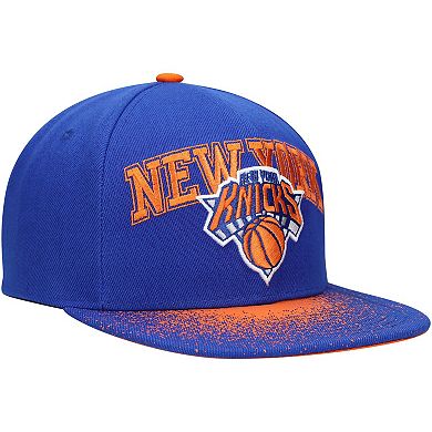 Men's Mitchell & Ness Blue New York Knicks Hardwood Classics Energy Re-Take Speckle Brim Snapback Hat