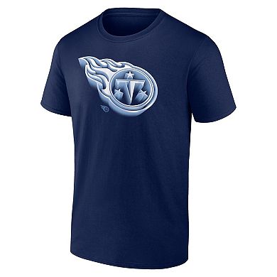 Men's Fanatics Branded Navy Tennessee Titans Chrome Dimension T-Shirt