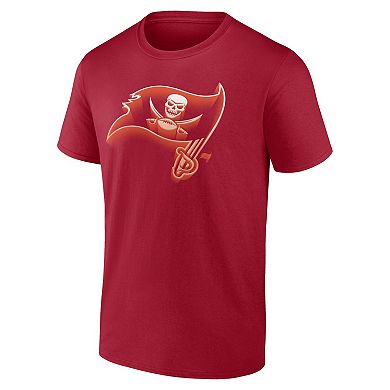 Men's Fanatics Branded Red Tampa Bay Buccaneers Chrome Dimension T-Shirt