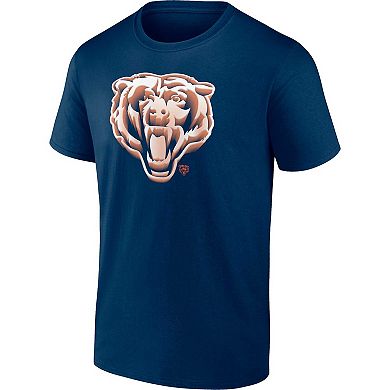 Men's Fanatics Branded Navy Chicago Bears Chrome Dimension T-Shirt