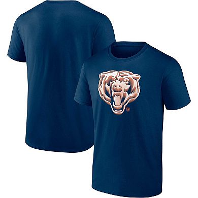 Men's Fanatics Branded Navy Chicago Bears Chrome Dimension T-Shirt