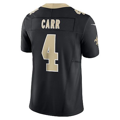 Men's Nike Derek Carr Black New Orleans Saints Vapor F.U.S.E. Limited Jersey