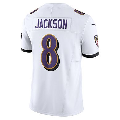 Men's Nike Lamar Jackson White Baltimore Ravens Vapor F.U.S.E. Limited Jersey