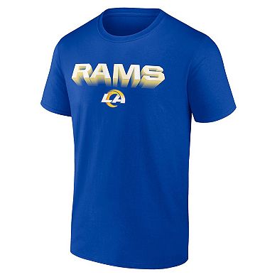 Men's Fanatics Branded Royal Los Angeles Rams Chrome Dimension T-Shirt