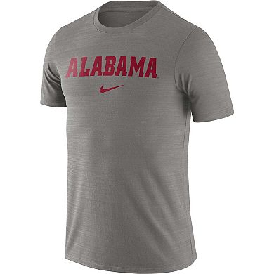 Men's Nike Heather Gray Alabama Crimson Tide Team Issue Velocity Performance T-Shirt