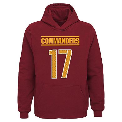 Youth Terry McLaurin Burgundy Washington Commanders Mainliner Player Name & Number Pullover Hoodie