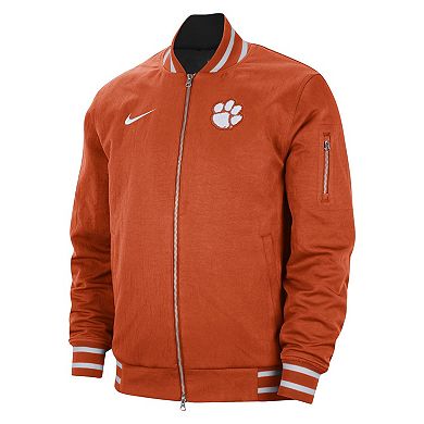Men's Nike Orange Clemson Tigers Full-Zip Bomber Jacket