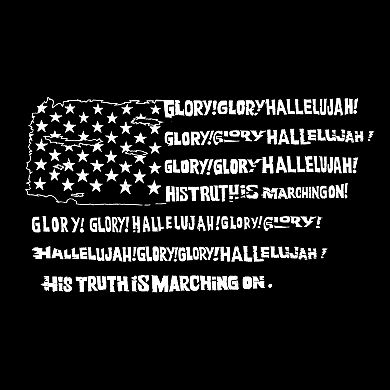 Glory Hallelujah Flag - Men's Word Art Long Sleeve T-shirt