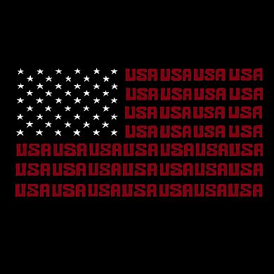USA Flag - Men's Word Art Long Sleeve T-shirt