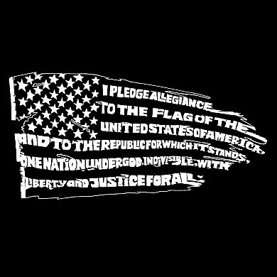 Pledge of Allegiance Flag - Men's Word Art Long Sleeve T-shirt