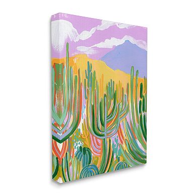 Stupell Home Decor Abstract Cactus Plants Desert Dunes Canvas Wall Art