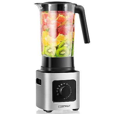 1500W 5-Speed Countertop Smoothie Blender with 5 Presets and 68oz Tritan Jar-Silver