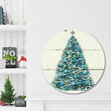 COURTSIDE MARKET Navidad Alegre Circular Board Wall Art