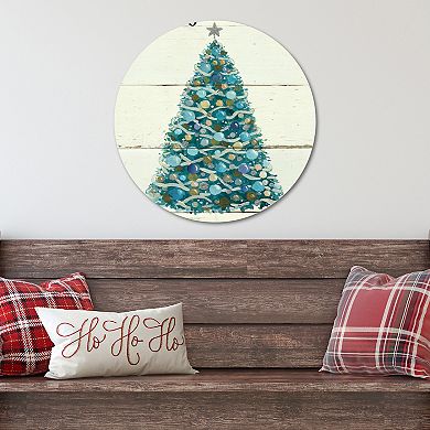 COURTSIDE MARKET Navidad Alegre Circular Board Wall Art