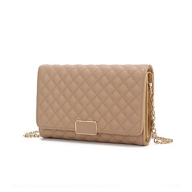MKF Collection Gretchen Quilted Womens Envelope Clutch Crossbody by Mia K