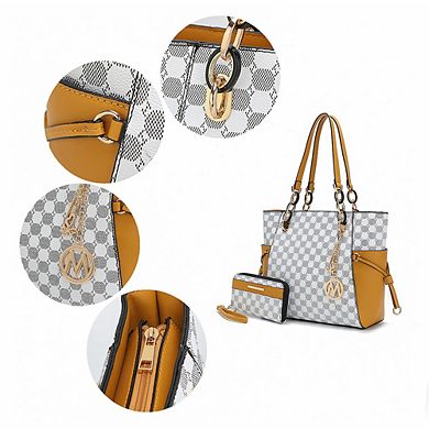 MKF Collection Xenia Circular Print ToteHandbag with Wallet by Mia K - 2 PCS