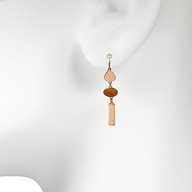 Sonoma Goods For Life® Gold Tone Quartz Nickel Free Linear Drop Earrings