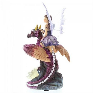 Fairy Riding Dragon with Color-Changing Crystals