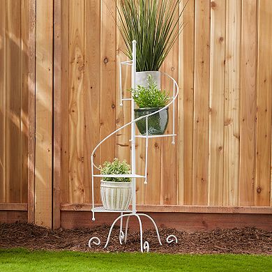 Iron Spiral Staircase Plant Stand