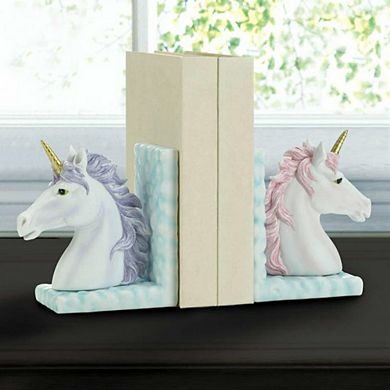 Pink and Purple Unicorn Cloud Bookend Set