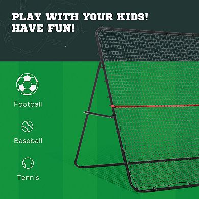 Soozier Adjustable Soccer Rebounder Net, Foldable Bounce Back Net