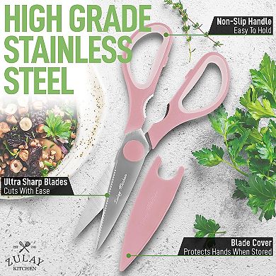 Zulay Kitchen Shears With Protective Cover