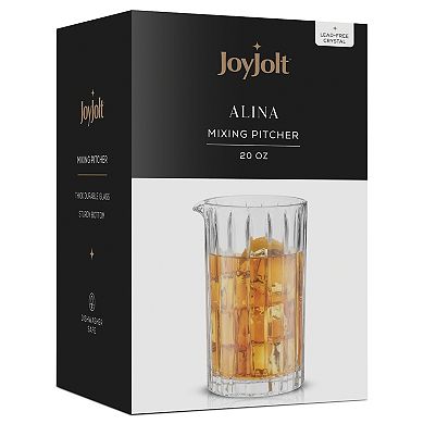 JoyJolt Alina Ribbed 20-oz. Cocktail Mixing Glass Pitcher