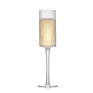 JoyJolt 2-Pack Elle Fluted Cylinder Champagne Glasses