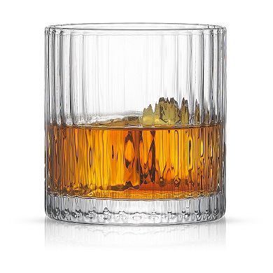 JoyJolt 2-Pack Elle Fluted Double Old Fashioned Whiskey Glasses