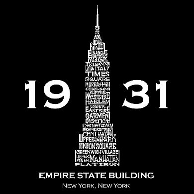 Empire State Building - Men's Raglan Baseball Word Art T-shirt