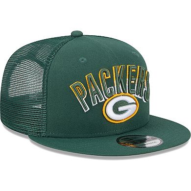 Men's New Era Green Green Bay Packers  Grade Trucker 9FIFTY Snapback Hat