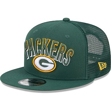Men's New Era Green Green Bay Packers  Grade Trucker 9FIFTY Snapback Hat