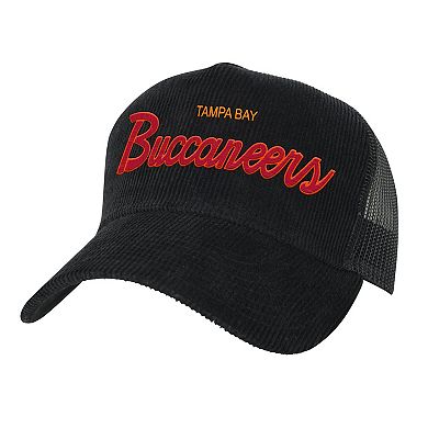 Youth Mitchell & Ness Black Tampa Bay Buccaneers Times Up Precurved Trucker Adjustable Hat
