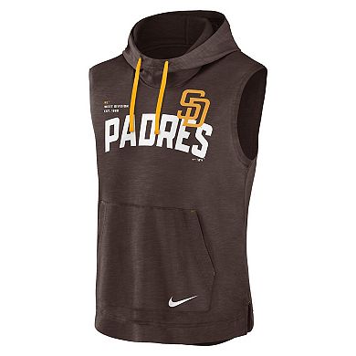 Men's Nike Brown San Diego Padres Athletic Sleeveless Hooded T-Shirt