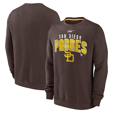 Men's Nike  Brown San Diego Padres Cooperstown Collection Team Shout Out Pullover Sweatshirt