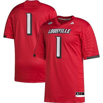 Men's adidas #1 Cardinal Louisville Cardinals Premier Jersey