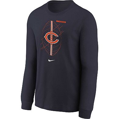 Toddler Nike Navy Chicago Bears Icon Long Sleeve T-Shirt