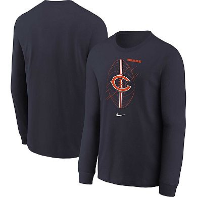 Toddler Nike Navy Chicago Bears Icon Long Sleeve T-Shirt