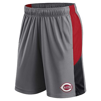 Men's Profile Gray/Red Cincinnati Reds Team Shorts