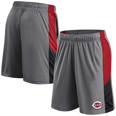 Men's Profile Gray/Red Cincinnati Reds Team Shorts