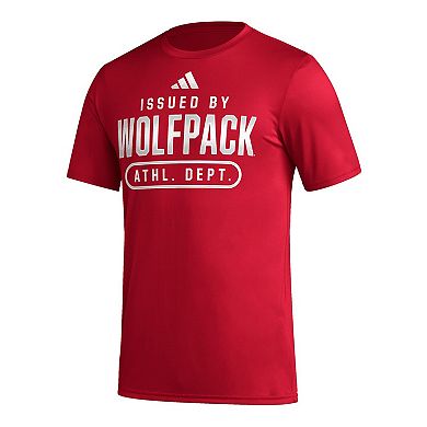 Men's adidas Red NC State Wolfpack Sideline AEROREADY Pregame T-Shirt