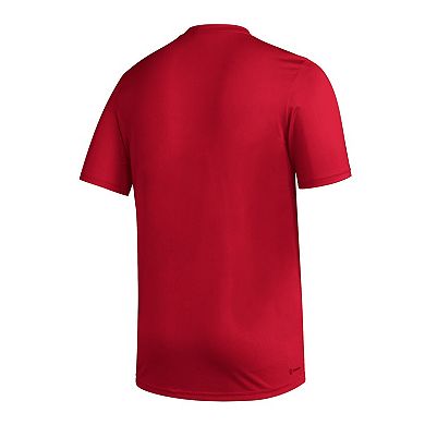 Men's adidas Red NC State Wolfpack Sideline AEROREADY Pregame T-Shirt