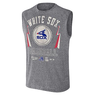Men's Darius Rucker Collection by Fanatics Charcoal Chicago White Sox Muscle Tank Top