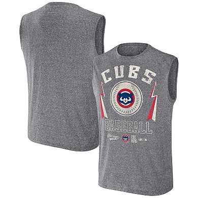 Men's Darius Rucker Collection by Fanatics Charcoal Chicago Cubs Muscle Tank Top