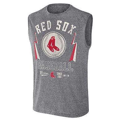 Men's Darius Rucker Collection by Fanatics Charcoal Boston Red Sox Muscle Tank Top