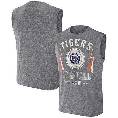 Men's Darius Rucker Collection by Fanatics Charcoal Detroit Tigers Muscle Tank Top