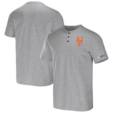 Men's Darius Rucker Collection by Fanatics Heather Gray New York Mets Henley T-Shirt