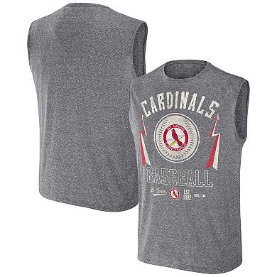 Men's Darius Rucker Collection by Fanatics Charcoal St. Louis Cardinals Muscle Tank Top