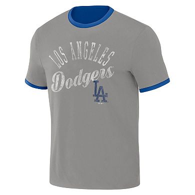 Men's Darius Rucker Collection by Fanatics Royal/Gray Los Angeles Dodgers Two-Way Ringer Reversible T-Shirt