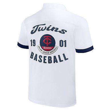 Men's Darius Rucker Collection by Fanatics  White Minnesota Twins Bowling Button-Up Shirt